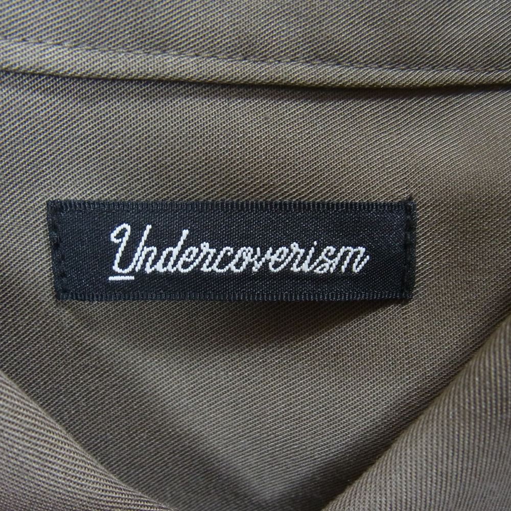 UNDERCOVER アンダーカバー 22AW UI2B4403 UNDERCOVERISM アンダーカバイズム 変形ポケット レーヨン100％ 長袖 シャツ カーキ系 4【中古】