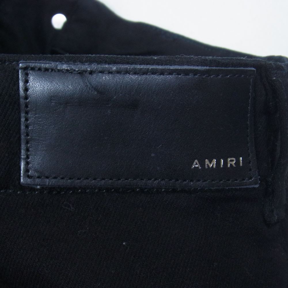 アミリ ストレッチ ボタンフライ カーゴポケット パンツ ブラック系 34【中古】