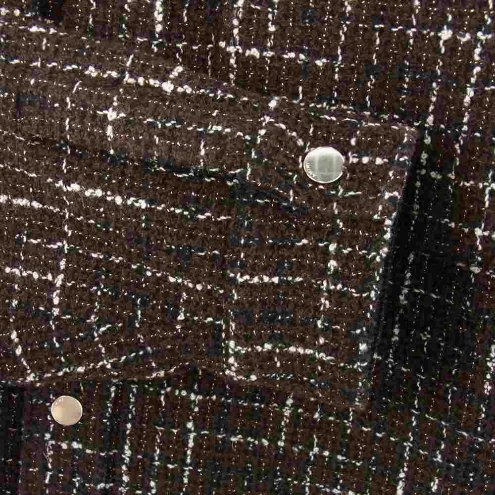 アミリ 22SS  PS22MSL010-42 国内正規品 BOUCLE PADDED OVERSHIRT ロゴ刺繍 パデッド オーバー ツイード ジャケット マルチカラー系 M【美品】【中古】