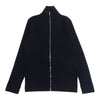MAISON MARGIELA メゾンマルジェラ 22AW SI1HA0013 S17781 ④⑭ライン コットンウール 7ゲージ ドライバーズニット ジップアップ ハイネック カーディガン ブラック系 XL【美品】【中古】