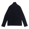 MAISON MARGIELA メゾンマルジェラ 22AW SI1HA0013 S17781 ④⑭ライン コットンウール 7ゲージ ドライバーズニット ジップアップ ハイネック カーディガン ブラック系 XL【美品】【中古】