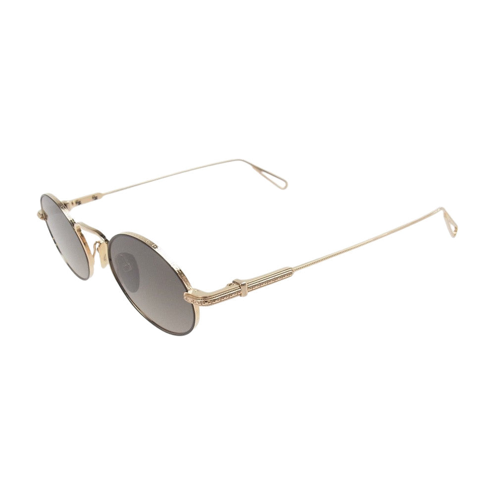 CHROME HEARTS クロムハーツ（原本無） CLAPPER オーバル フレーム ゴールド サングラス ブラック系 ゴールド系【中古】