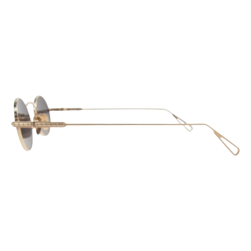 CHROME HEARTS クロムハーツ（原本無） CLAPPER オーバル フレーム ゴールド サングラス ブラック系 ゴールド系【中古】