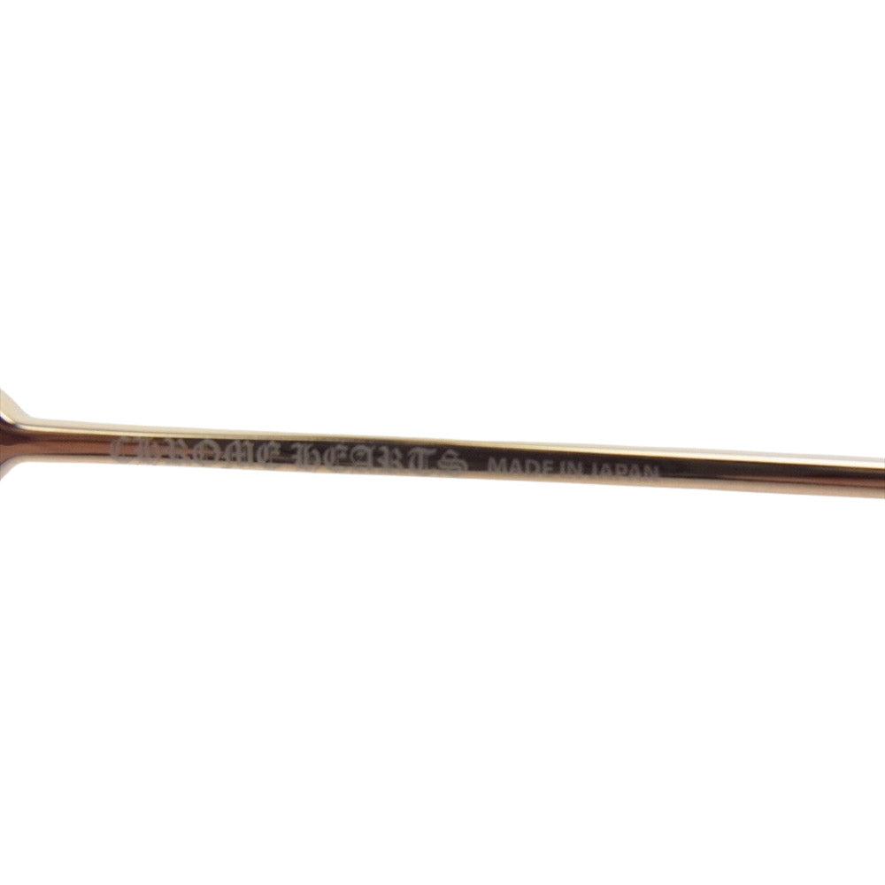 CHROME HEARTS クロムハーツ（原本無） CLAPPER オーバル フレーム ゴールド サングラス ブラック系 ゴールド系【中古】