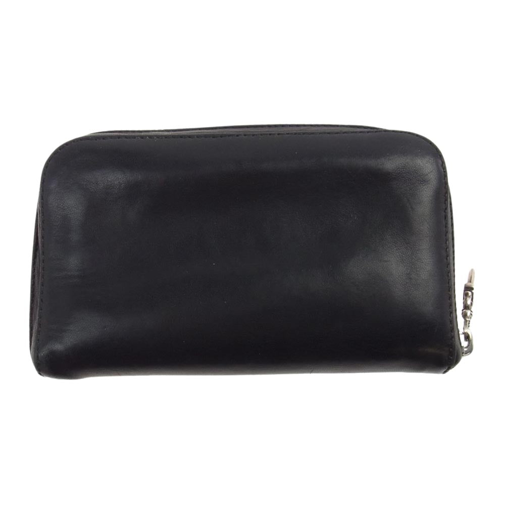 CHROME HEARTS クロムハーツ（原本無） REC F MINI ミニ ラウンドジップ レザー 財布 ブラック系【中古】