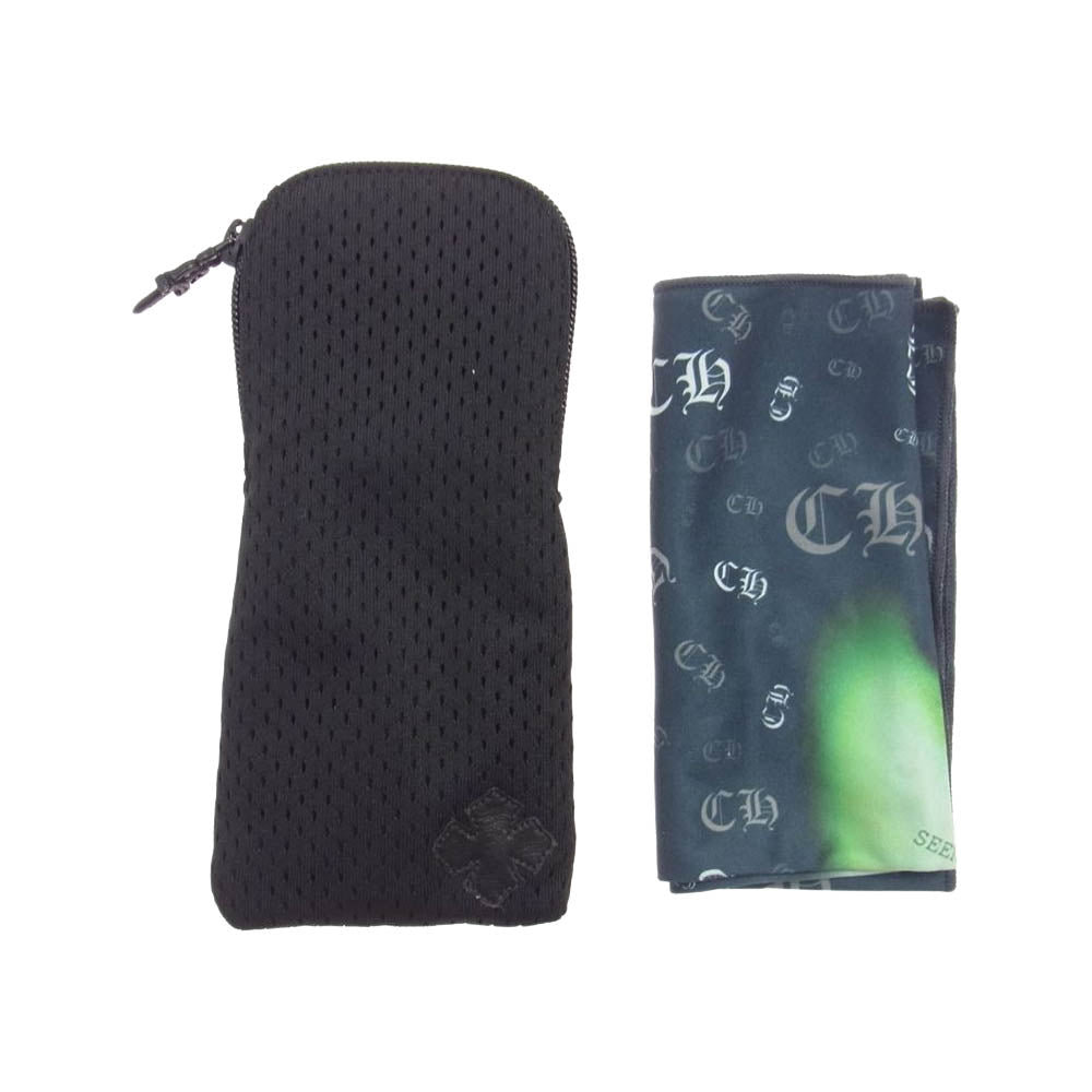 CHROME HEARTS クロムハーツ（原本無） PILLS III フローラルテンプル リムレス 眼鏡 アイウェア サングラス ブラック系 シルバー系【中古】