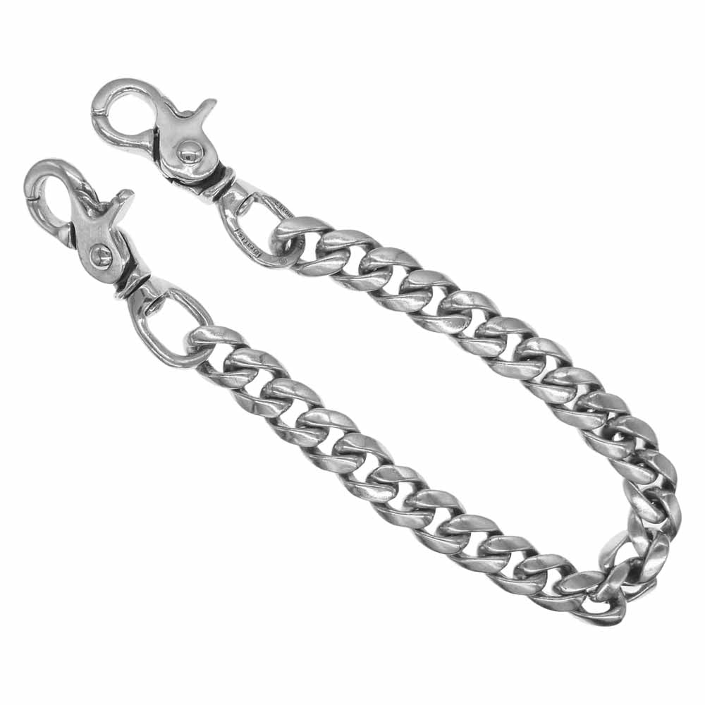 CHROME HEARTS クロムハーツ（原本無） 2クリップ ショート クラシック ウォレットチェーン シルバー系【中古】