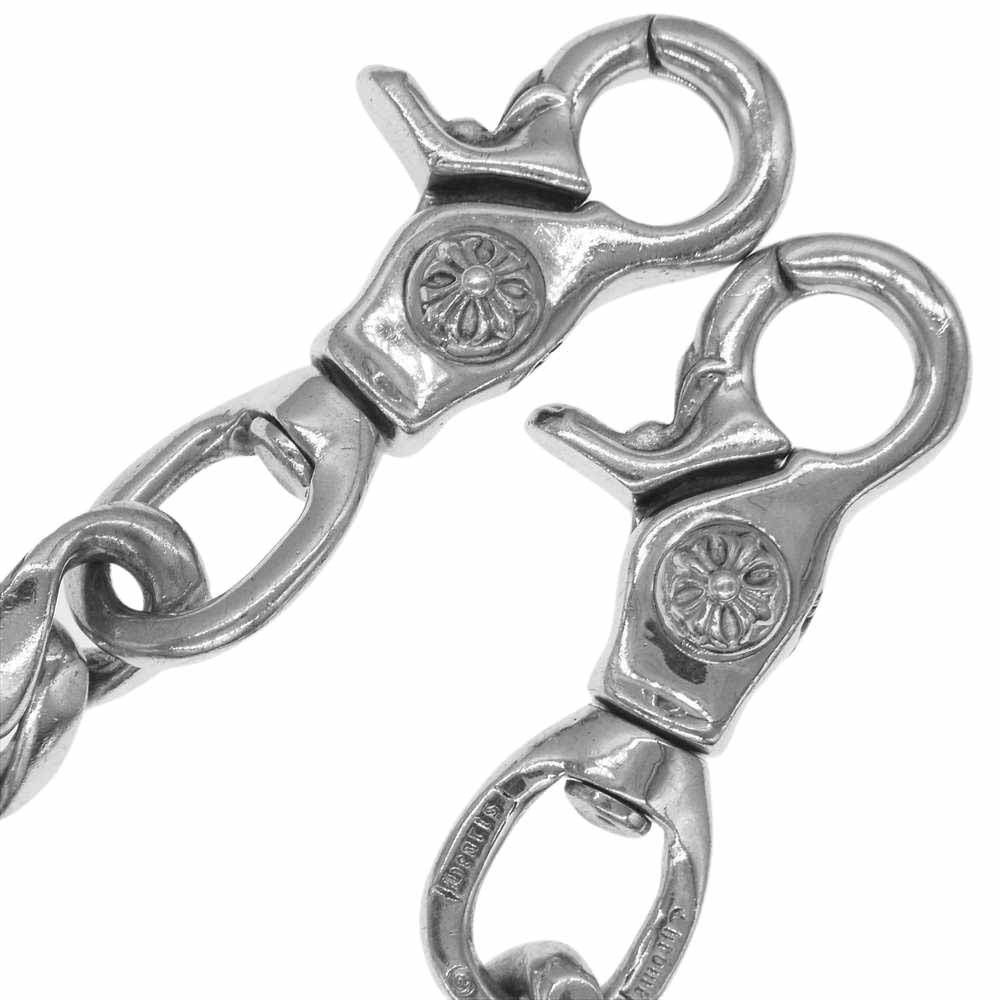 CHROME HEARTS クロムハーツ（原本無） 2クリップ ショート クラシック ウォレットチェーン シルバー系【中古】