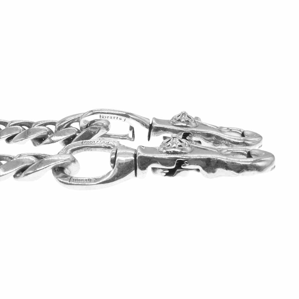 CHROME HEARTS クロムハーツ（原本無） 2クリップ ショート クラシック ウォレットチェーン シルバー系【中古】
