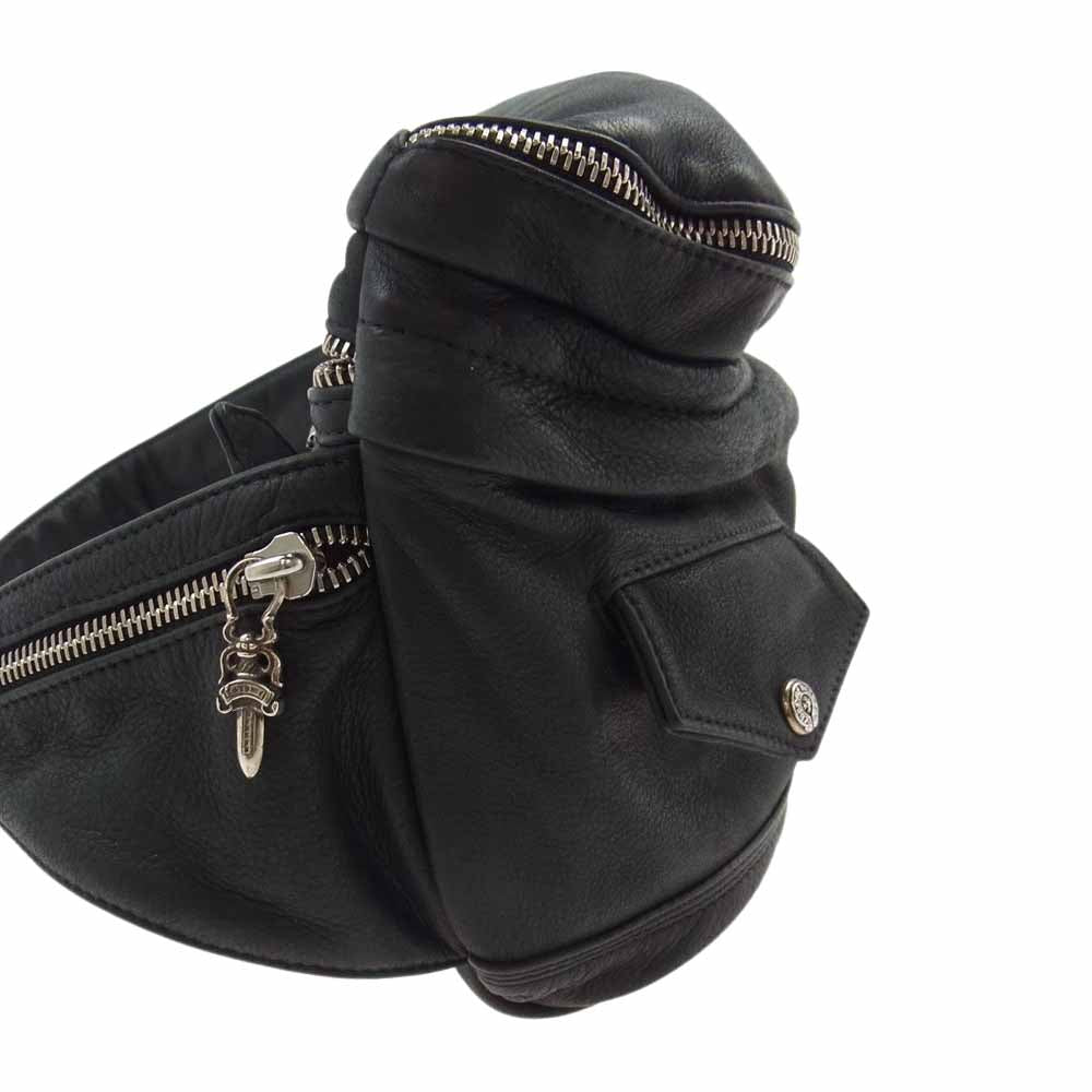 CHROME HEARTS クロムハーツ（原本無） MUFFIN LTHR フレアニー 2way ウエストバッグ バックパック ブラック系【中古】