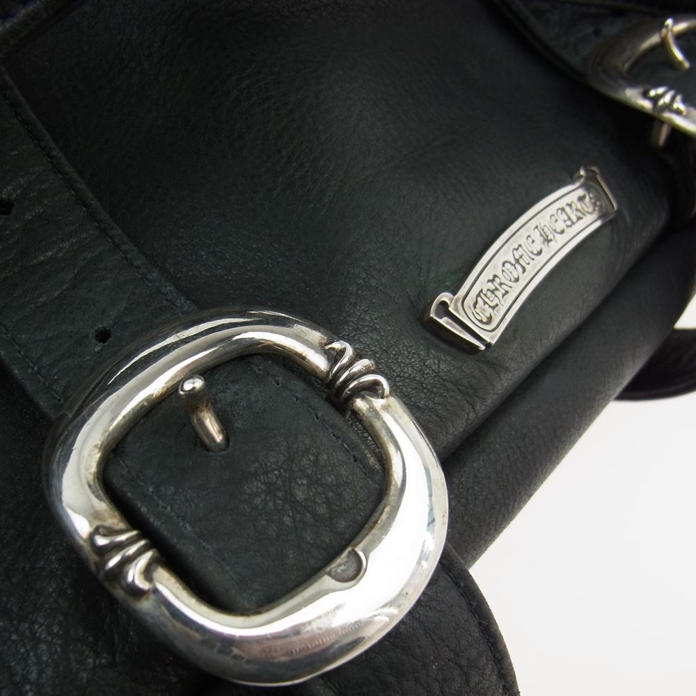CHROME HEARTS クロムハーツ（原本無） MUFFIN LTHR フレアニー 2way ウエストバッグ バックパック ブラック系【中古】