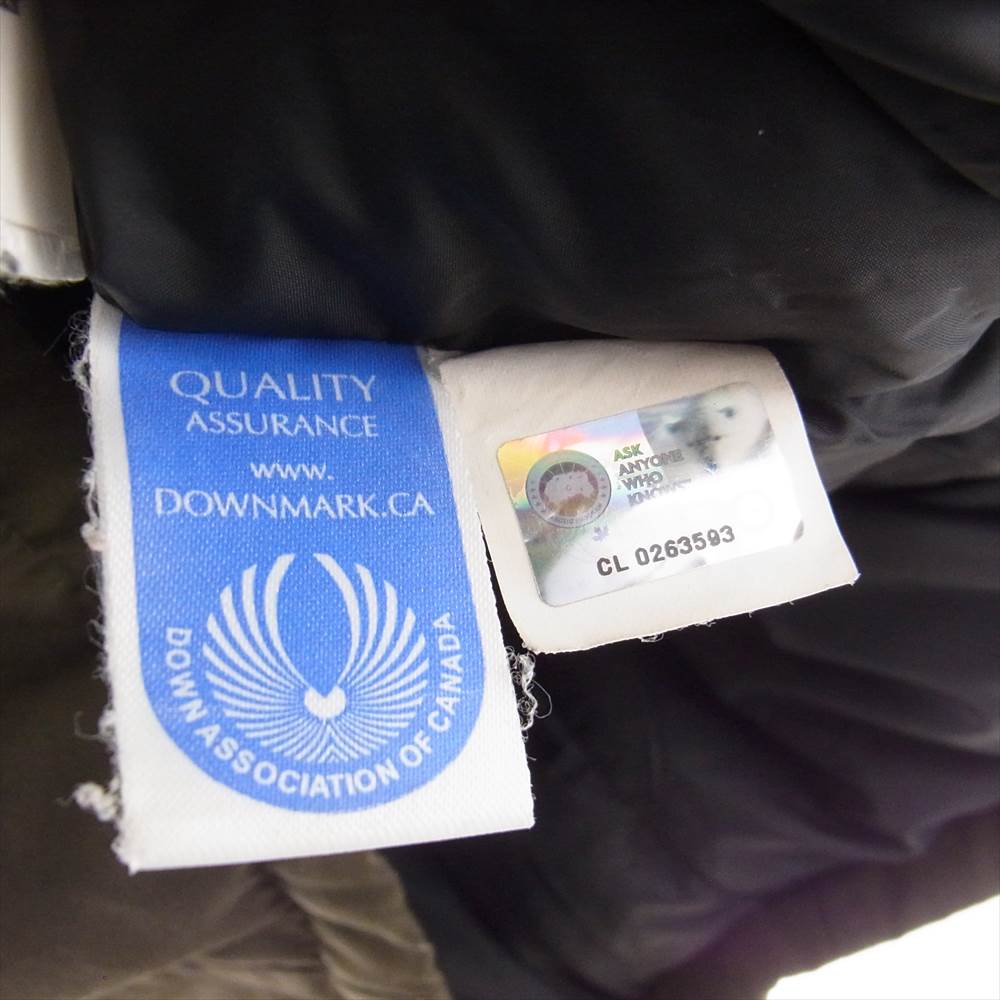 CANADA GOOSE カナダグース 2600JL R 国内正規品 グリフィンタグ BRONTE PARKA ブロンテ パーカ ファーフード付き ダウンジャケット カーキ系 M【中古】