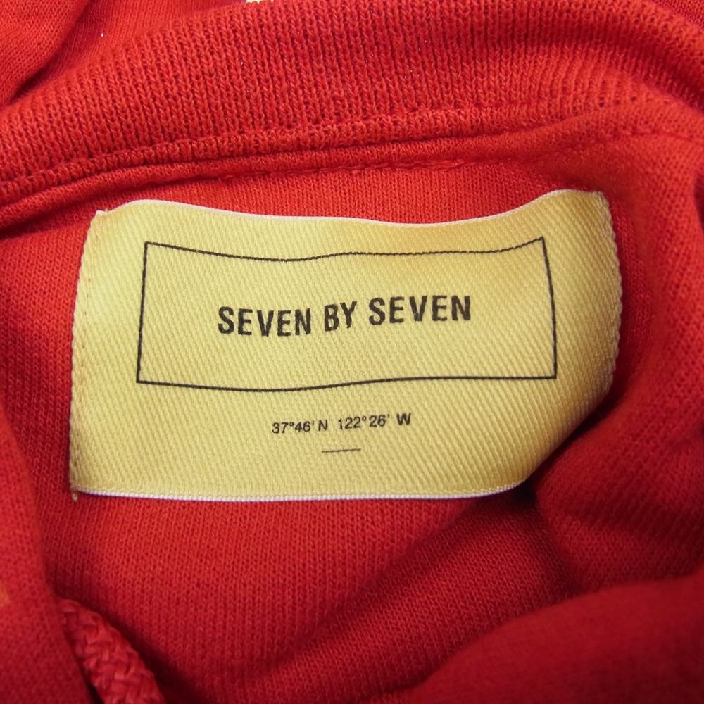 セブンバイセブン 800-1266048 RIVERSIBLE HOODIE リバーシブル スウェット パーカー レッド系 M【新古品】【未使用】【中古】