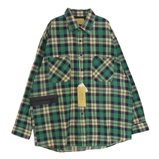 セブンバイセブン 800-2250149 Outdoor products rework pocketable shirts ネル シャツ グリーン系 F【新古品】【未使用】【中古】