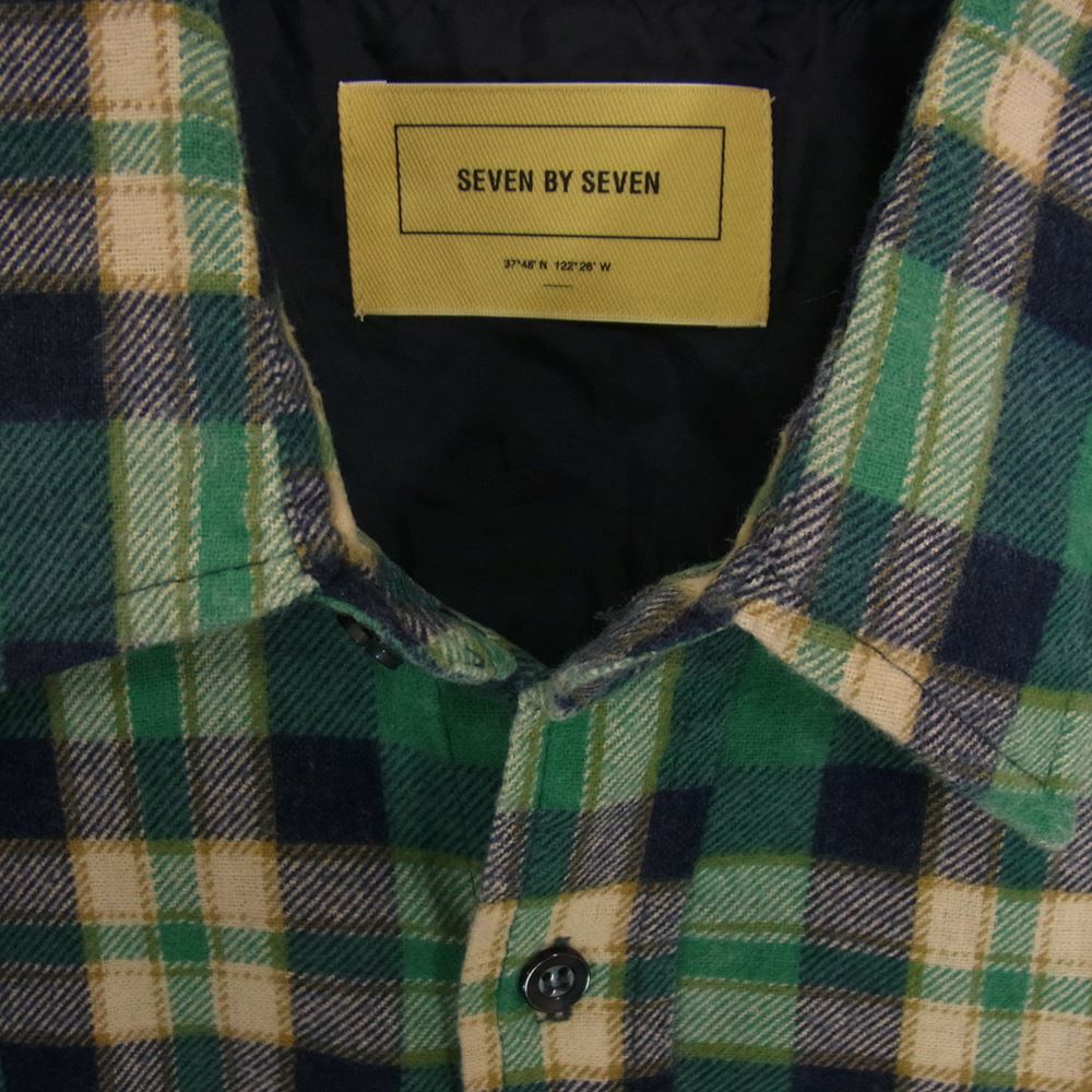 セブンバイセブン 800-2250149 Outdoor products rework pocketable shirts ネル シャツ グリーン系 F【新古品】【未使用】【中古】
