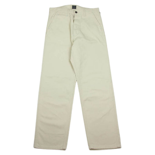POST OVERALLS ポストオーバーオールズ 3305-CC Cotton Canvas DeLaware 2 コットン キャンバス ワーク パンツ オフホワイト系 S【新古品】【未使用】【中古】