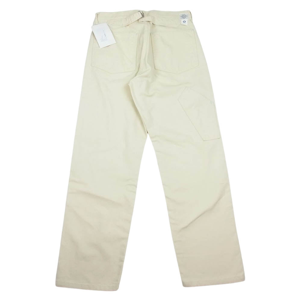 POST OVERALLS ポストオーバーオールズ 3305-CC Cotton Canvas DeLaware 2 コットン キャンバス ワーク パンツ オフホワイト系 S【新古品】【未使用】【中古】