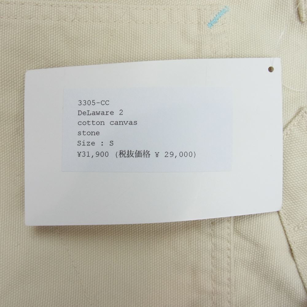 POST OVERALLS ポストオーバーオールズ 3305-CC Cotton Canvas DeLaware 2 コットン キャンバス ワーク パンツ オフホワイト系 S【新古品】【未使用】【中古】