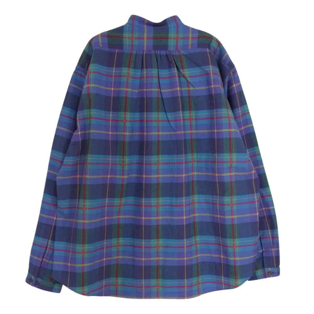 ブラウン バイ ツータックス B26-S003 Stand collar スタンドカラー シャツ large パープル系 L【新古品】【未使用】【中古】