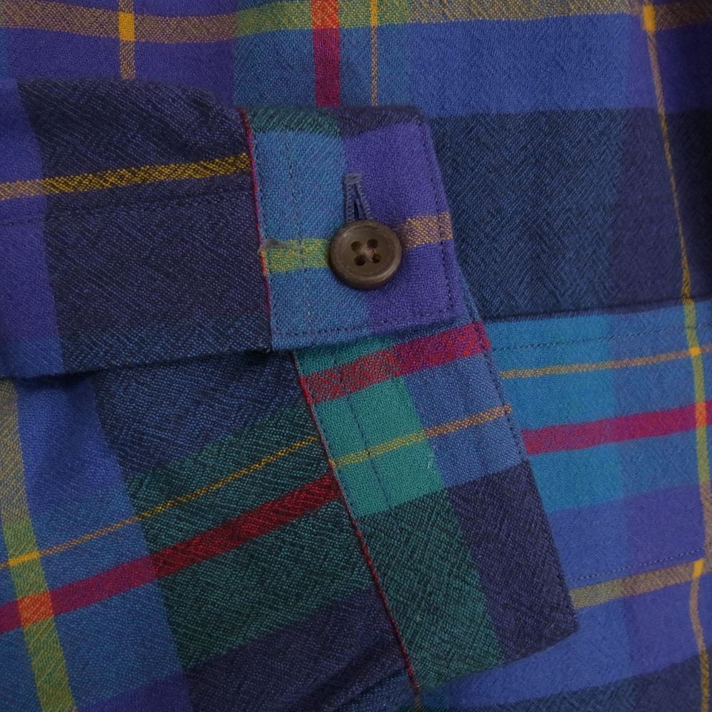 ブラウン バイ ツータックス B26-S003 Stand collar スタンドカラー シャツ large パープル系 L【新古品】【未使用】【中古】