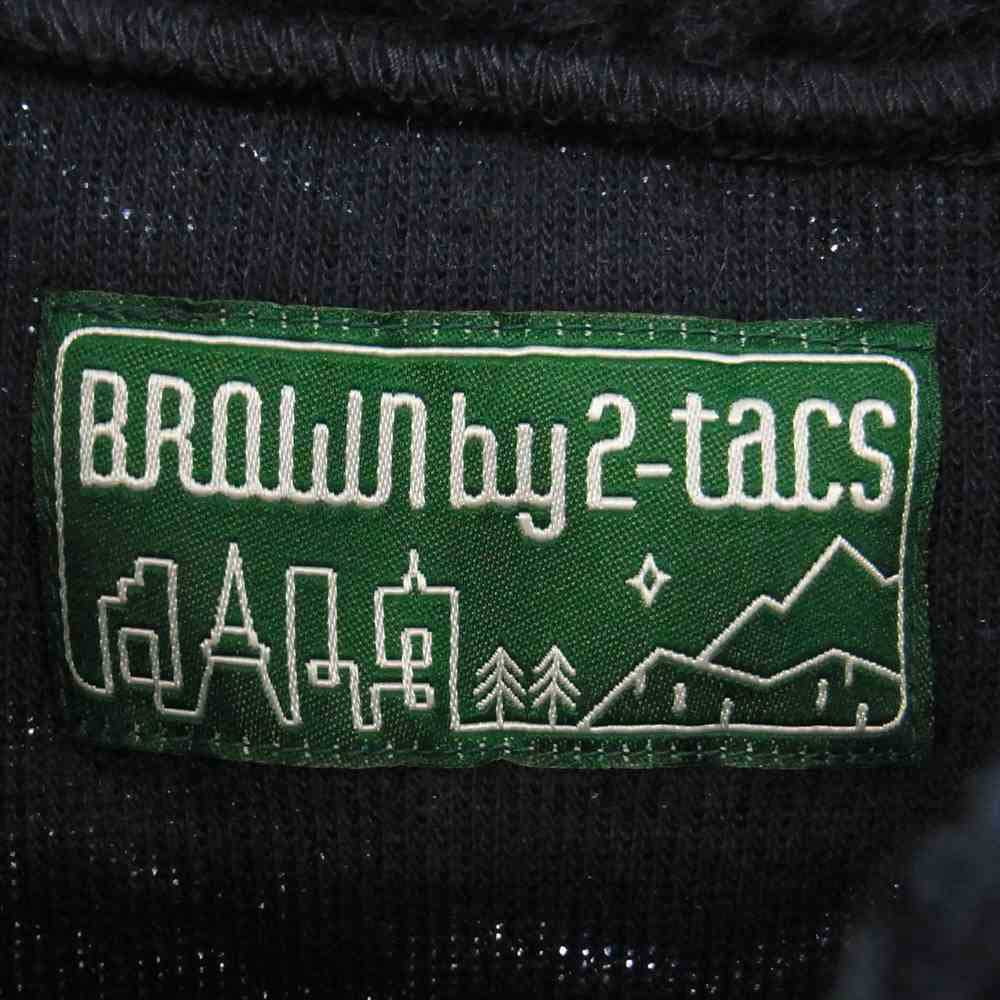 BROWN by 2-tacs ブラウンバイツータックス B24-RA002 RA Crew ウール フリース パイル プルオーバー ジャケット large ネイビー系 L【新古品】【未使用】【中古】