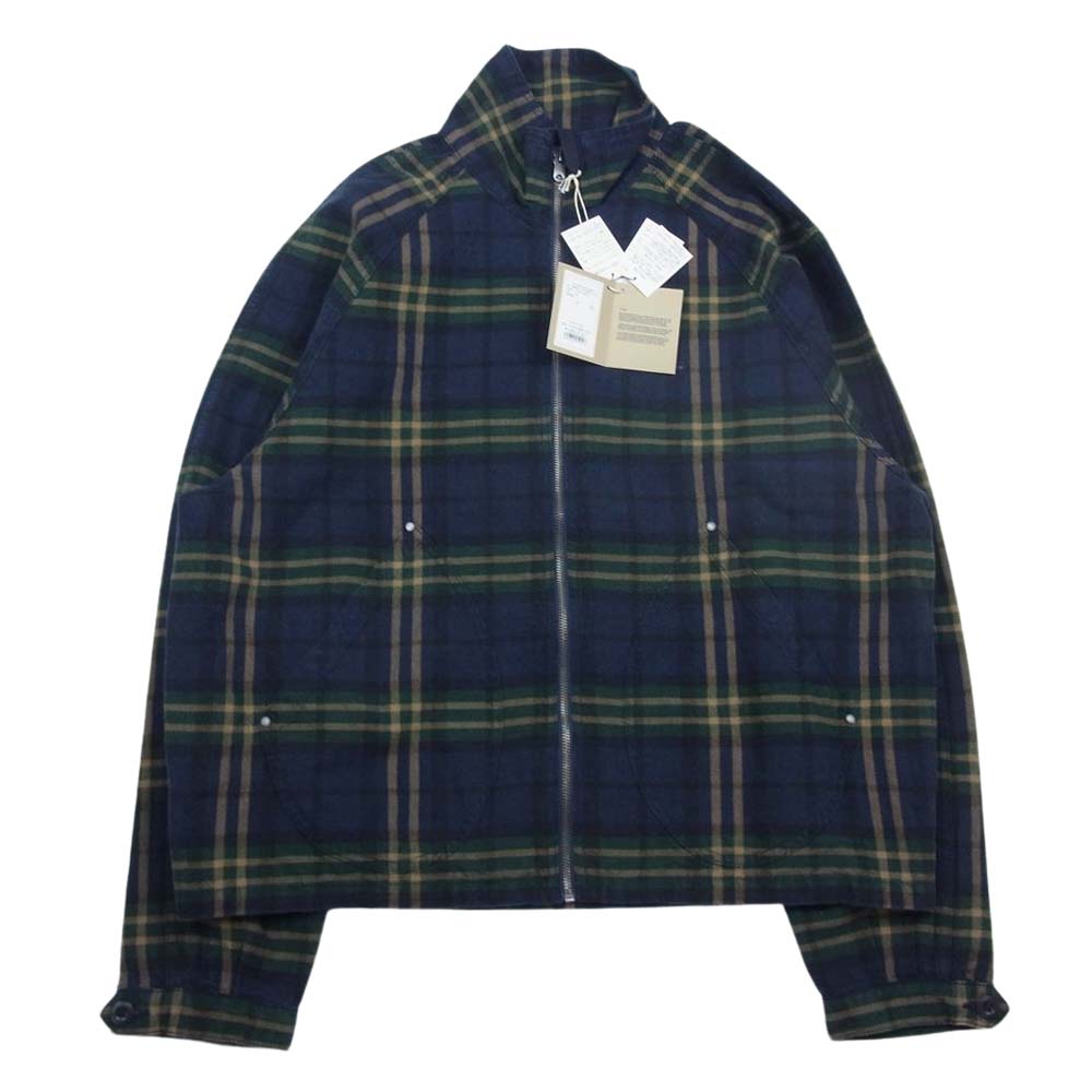 Nigel Cabourn ナイジェルケーボン LYBRO JK-53 SHORT FLIGHT JK CHECK ジャケット ネイビー系 52【新古品】【未使用】【中古】