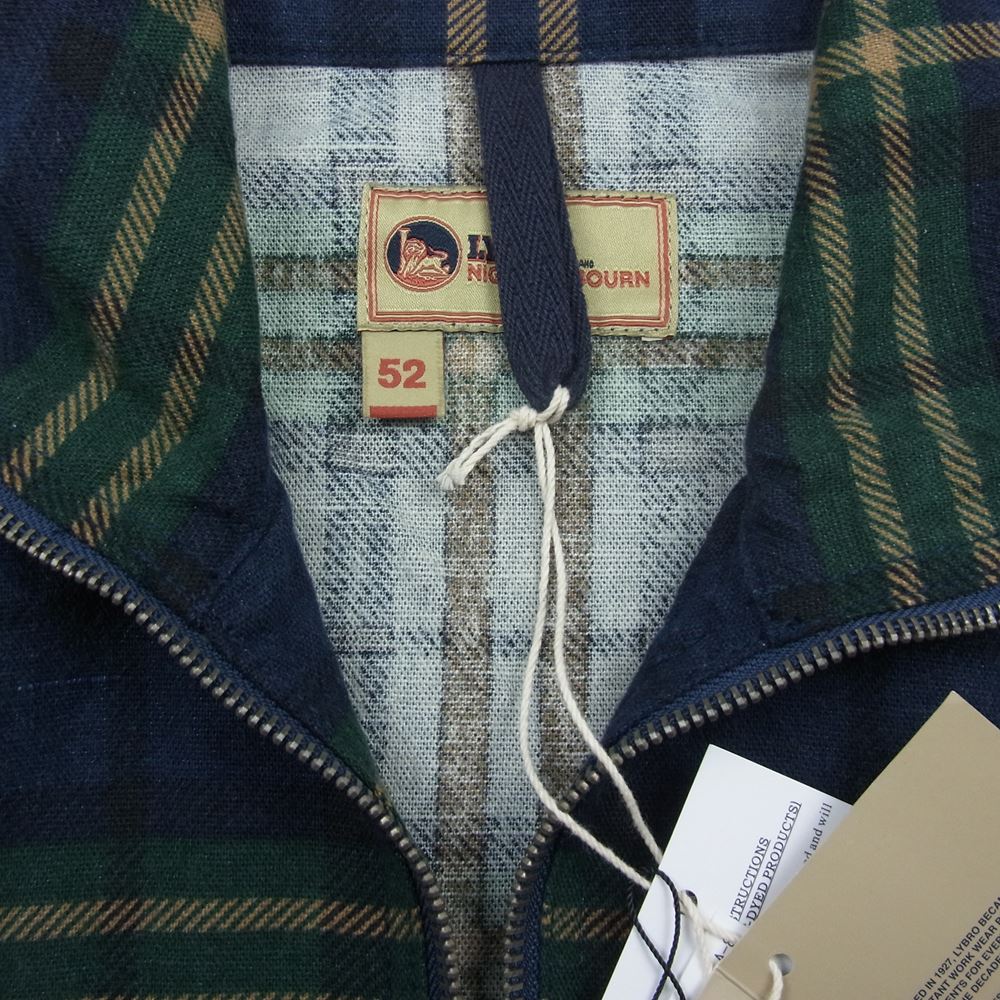 Nigel Cabourn ナイジェルケーボン LYBRO JK-53 SHORT FLIGHT JK CHECK ジャケット ネイビー系 52【新古品】【未使用】【中古】