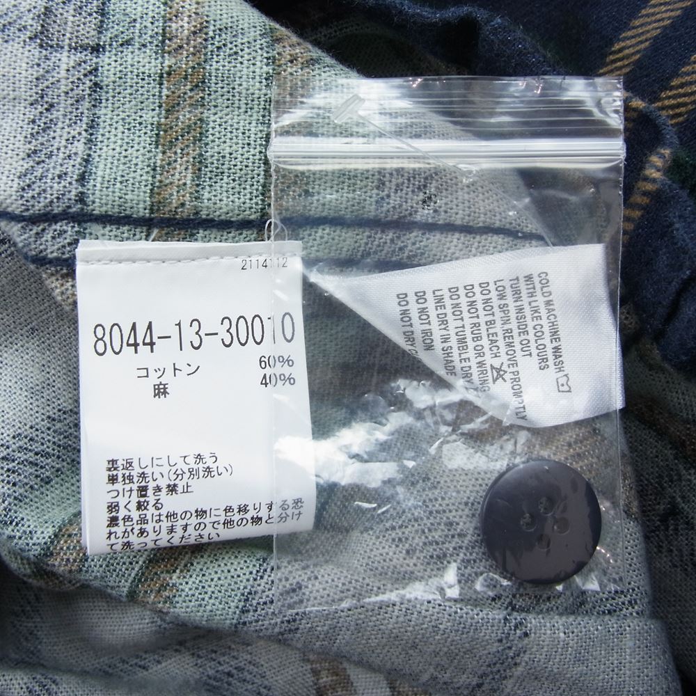 Nigel Cabourn ナイジェルケーボン LYBRO JK-53 SHORT FLIGHT JK CHECK ジャケット ネイビー系 52【新古品】【未使用】【中古】