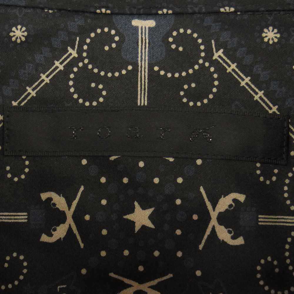 ROAR ロアー 13SS 13SRS-21 二丁拳銃 バンダナ プリント フルジップ 半袖 シャツ ブラック系 3【中古】