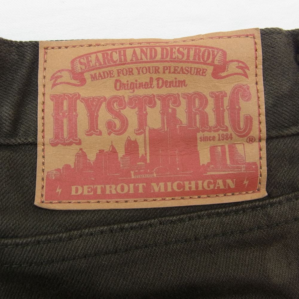HYSTERIC GLAMOUR ヒステリックグラマー 0243AP19 カモ ストレッチ スキニー パンツ  カーキ系 34【中古】