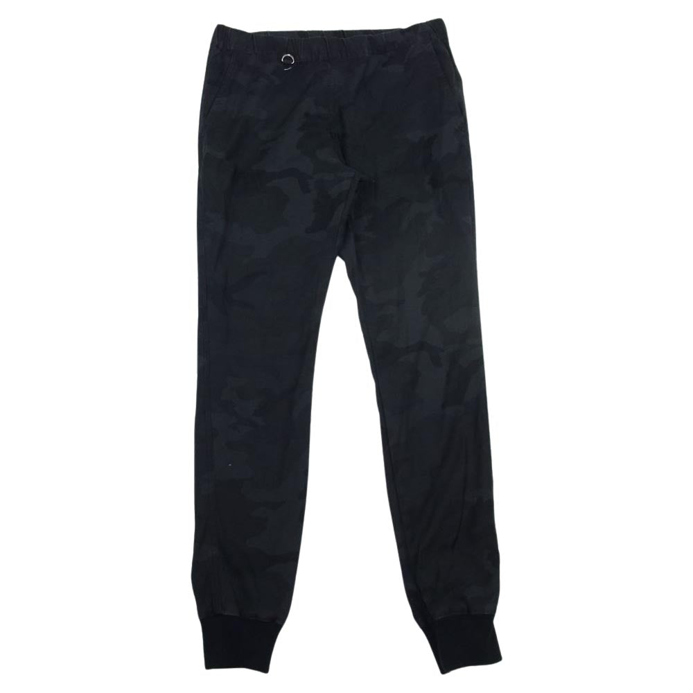 uniform experiment ユニフォームエクスペリメント UE-167047 STRETCH EASY PANT ストレッチ イージー カモフラ スウェット パンツ ブラック系 3【中古】