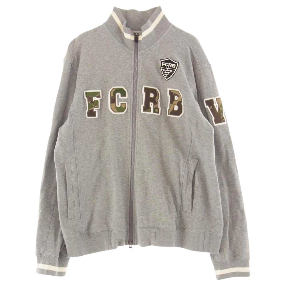 F.C.R.B. エフシーアールビー 319026 ロゴワッペン カモフラ ZIP フルジップ スウェット グレー系 L【中古】