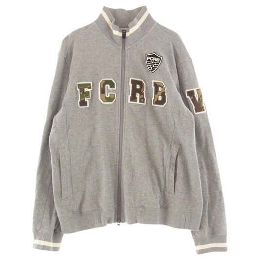 F.C.R.B. エフシーアールビー 319026 ロゴワッペン カモフラ ZIP フルジップ スウェット グレー系 L【中古】