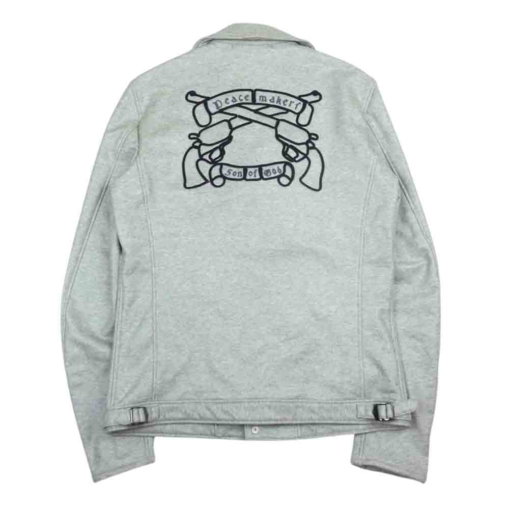 ROAR ロアー 14AW 14FRB-05A 二丁拳銃 バック 刺繍 ダブルライダースジャケット グレー系 3【中古】