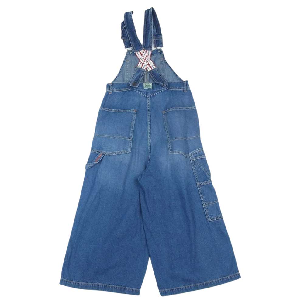 HYSTERIC GLAMOUR ヒステリックグラマー 15SS 0152AS01 ロゴワッペン デニム オーバーオール インディゴブルー系 S【中古】