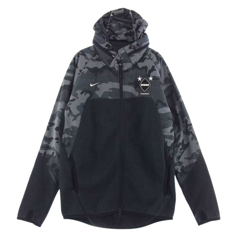 F.C.R.B. エフシーアールビー 14AW 684604 NIKE ナイキ SWEAT HOODY カモフラ スウッシュロゴ スウェット フルジップ パーカー M【中古】