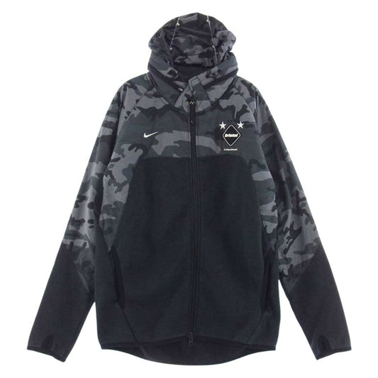 F.C.R.B. エフシーアールビー 14AW 684604 NIKE ナイキ SWEAT HOODY カモフラ スウッシュロゴ スウェット フルジップ パーカー M【中古】