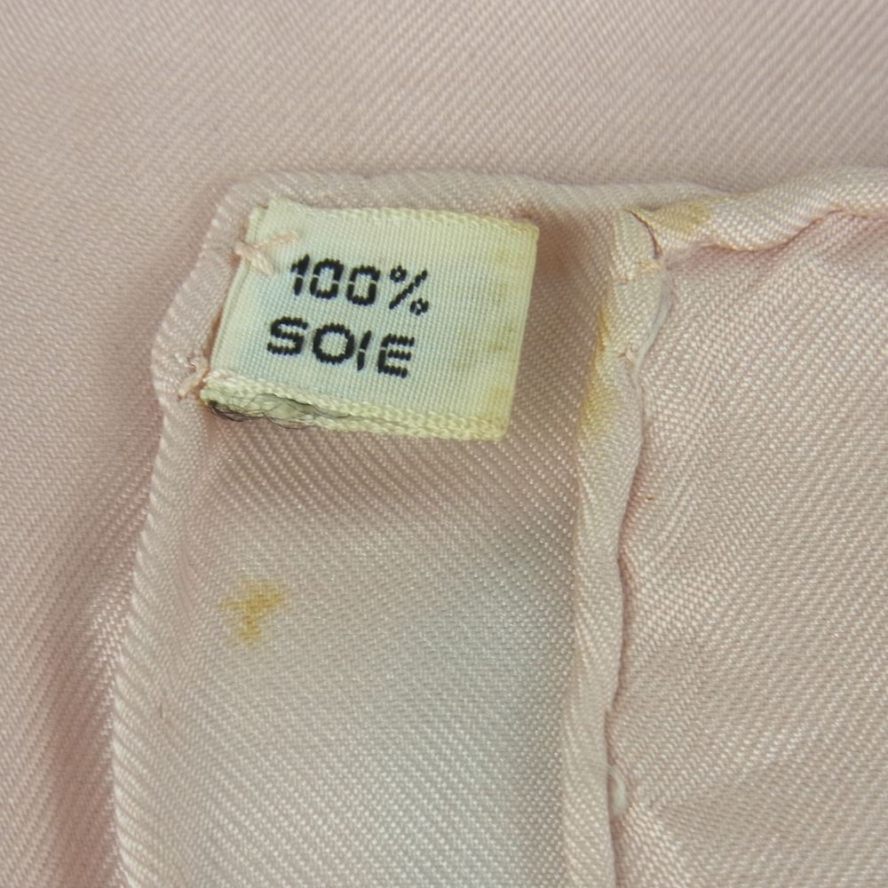HERMES エルメス カレ 90 LVDOVICVS MAGNVS 白馬 ホース シルク100％ スカーフ scarf ピンク系 オフホワイト系【中古】