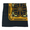 HERMES エルメス カレ 90 黄金の拍車 Eperon d'or シルク100％ スカーフ scarf ブラック系 オレンジ系【中古】