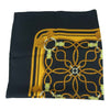 HERMES エルメス カレ 90 黄金の拍車 Eperon d'or シルク100％ スカーフ scarf ブラック系 オレンジ系【中古】