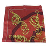 HERMES エルメス カレ 90 紋章 エンブレム シルク100％ スカーフ scarf レッド系【中古】