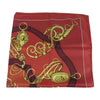 HERMES エルメス カレ 90 紋章 エンブレム シルク100％ スカーフ scarf レッド系【中古】