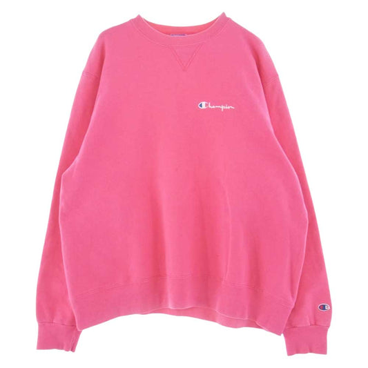 Champion チャンピオン ヴィンテージ 90s USA製 青刺繍タグ 前V スウェット ピンク系 XXL【中古】