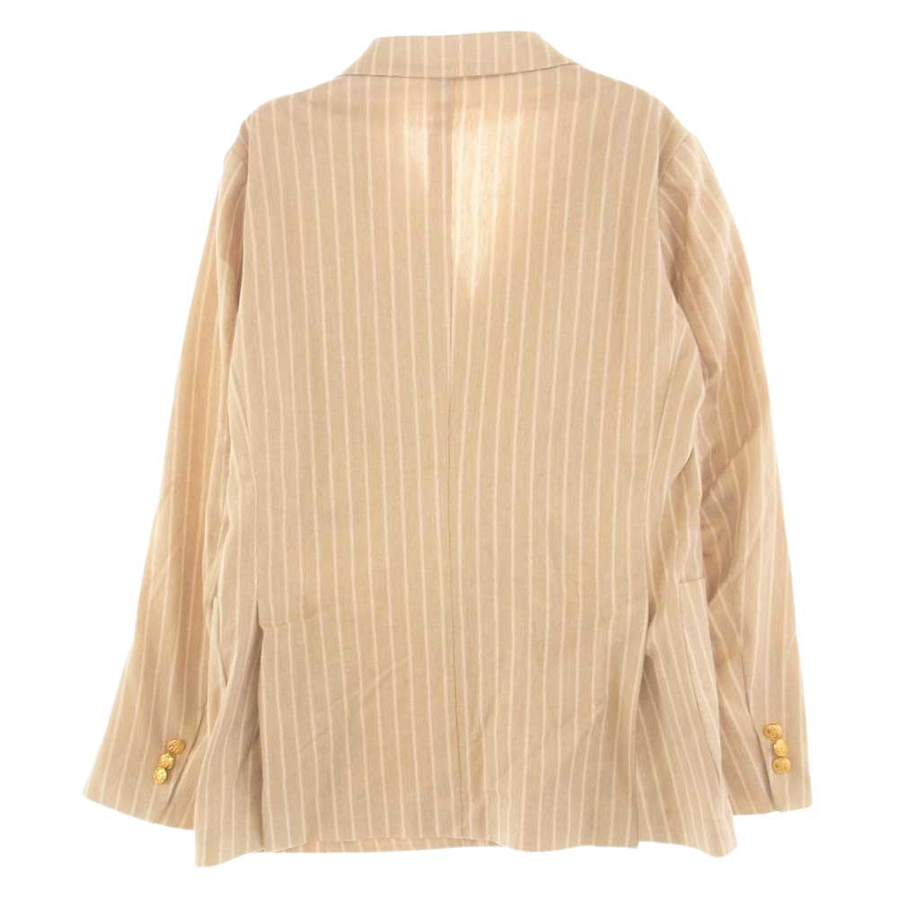 TOMORROWLAND トゥモローランド 61-07-21-07005 PILGRIM ピルグリム リネン混 ダブルテーラードジャケット ベージュ系 46【中古】