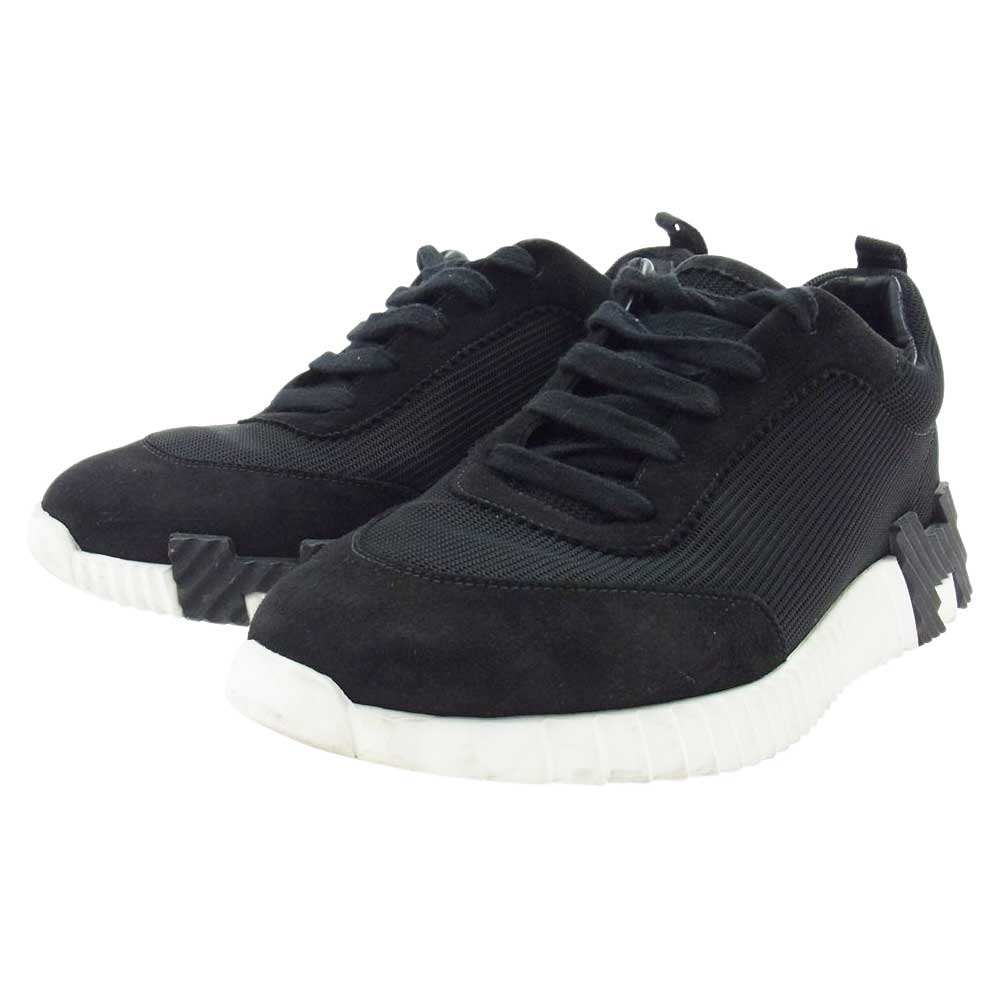 HERMES エルメス Bouncing バウンシング ローカット スニーカー ブラック系 ホワイト系【中古】