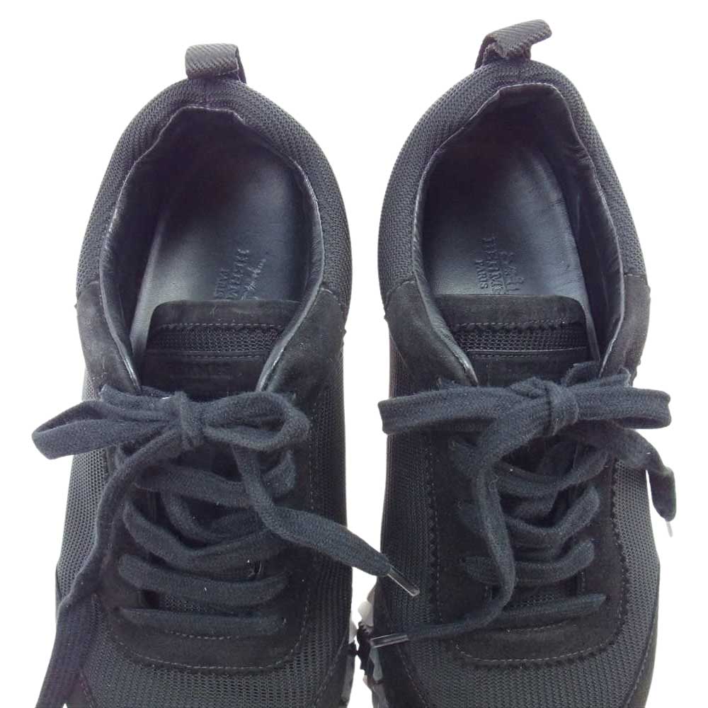 HERMES エルメス Bouncing バウンシング ローカット スニーカー ブラック系 ホワイト系【中古】