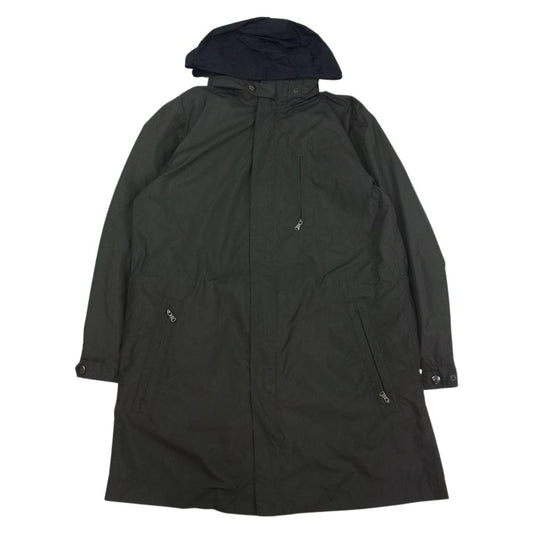 HUGO BOSS ヒューゴボス 22-0602 PROTON-N 収納可能フード付き スタンドカラー フルジップ ミリタリー コート カーキ系【中古】