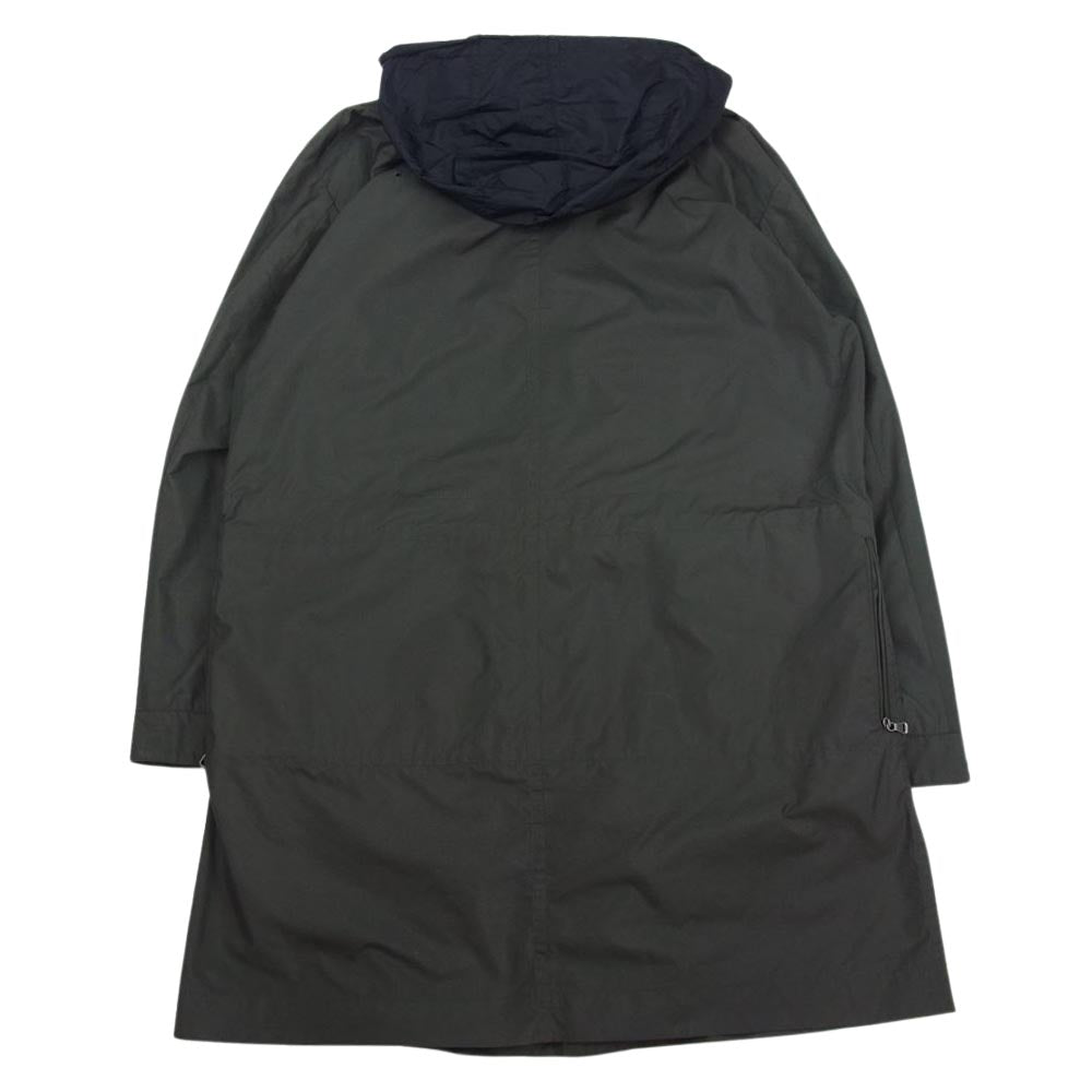 HUGO BOSS ヒューゴボス 22-0602 PROTON-N 収納可能フード付き スタンドカラー フルジップ ミリタリー コート カーキ系【中古】