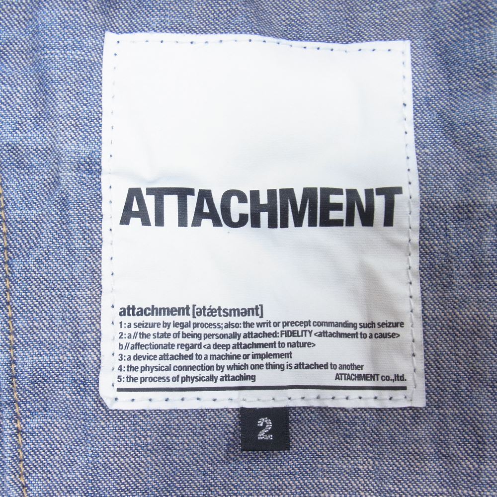 ATTACHMENT アタッチメント デニム オールインワン ツナギ インディゴブルー系 2【中古】
