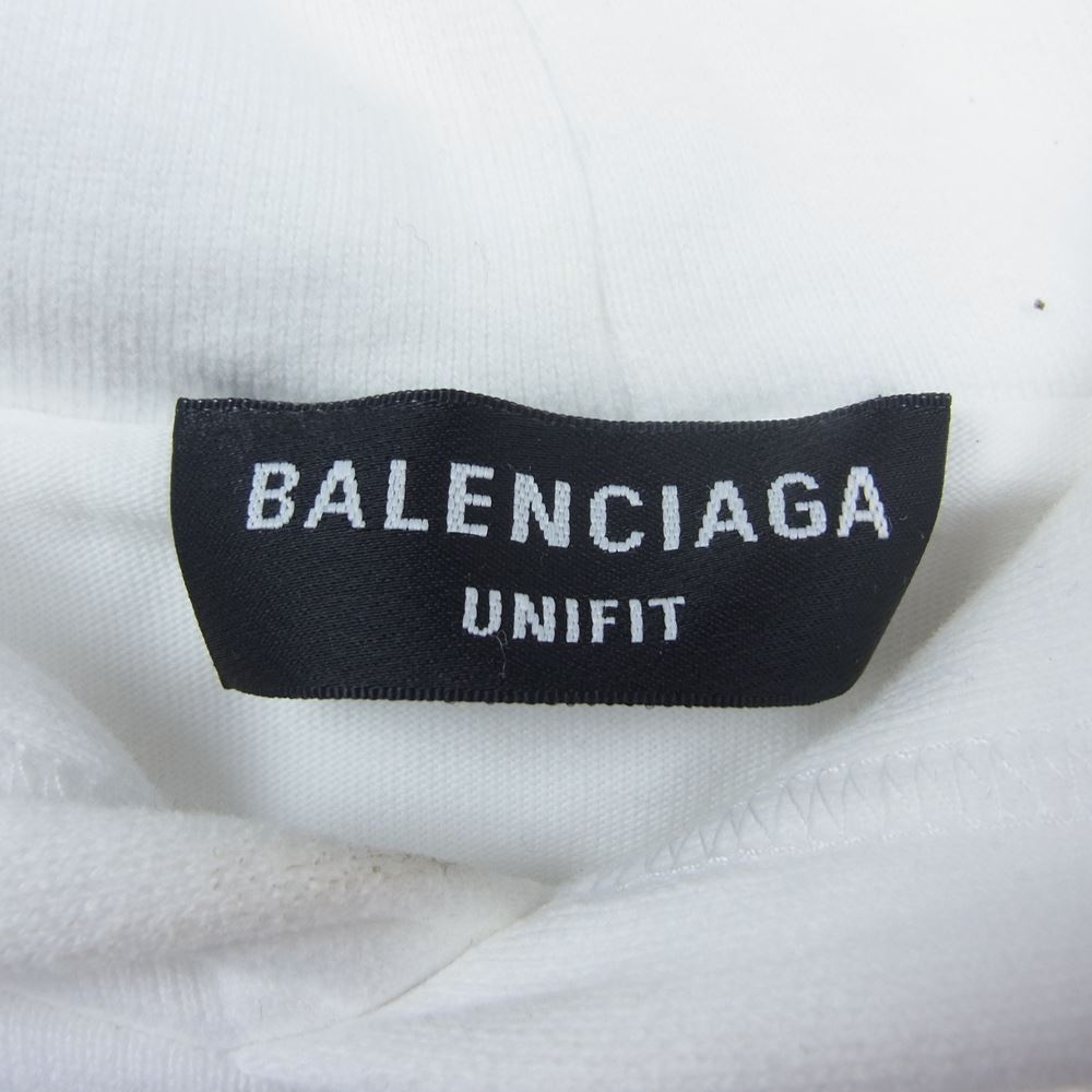 BALENCIAGA バレンシアガ 21SS 659403 TKVB6  国内正規品 DESTROYED ロゴ デストロイ パーカー ホワイト系 XXS【中古】